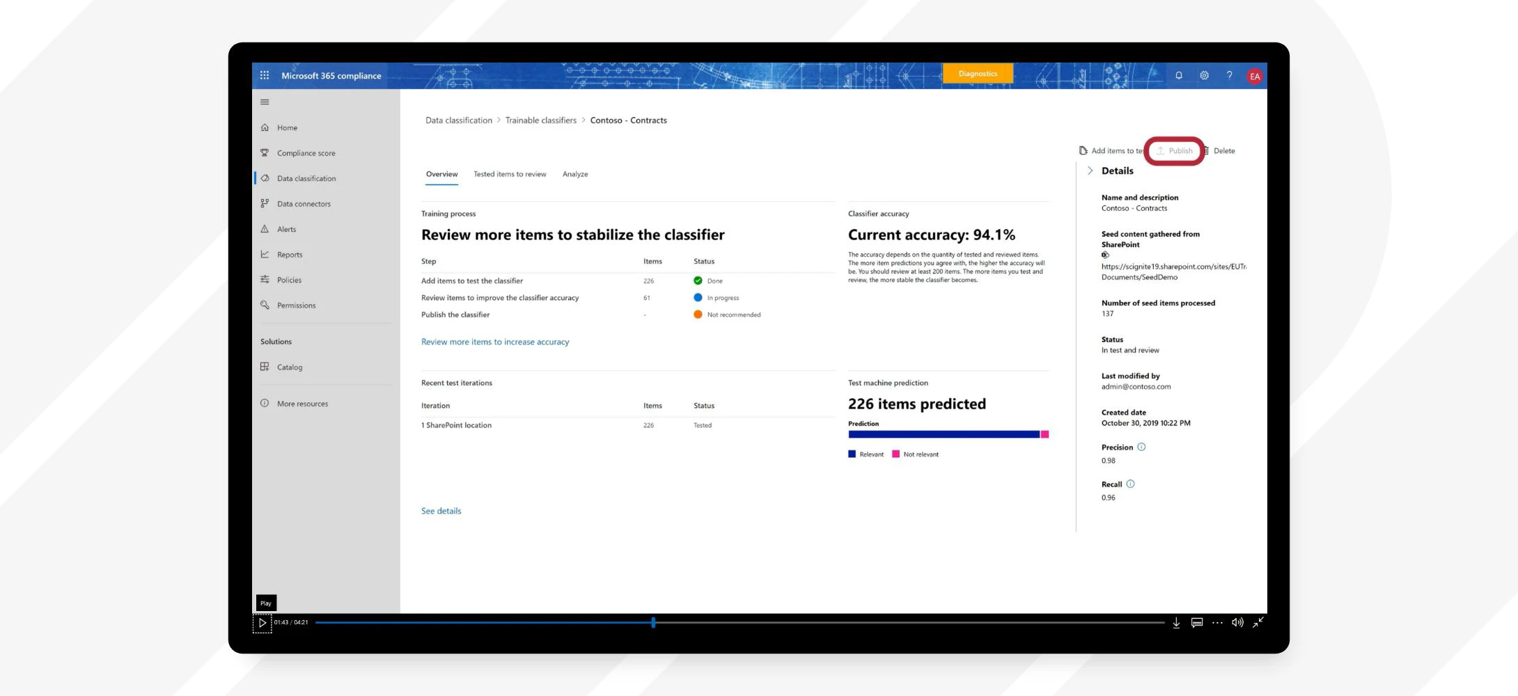 screenshot of Microsoft Purview Information Protection